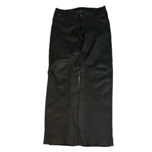 Harro Mens Black Leather Motorcycle Trousers | Vintage Protective Biker Gear VTG